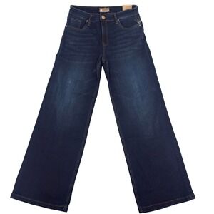 NWT Kut from the Kloth High Rise Jean Womens 8 Dark Blue Wide Leg Stretch Denim